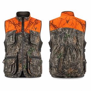 Gilet de chasse imprimé camouflage pour homme, sans manches, en softshell respirant en polyester, vêtements d'extérieur pour adultes, automne - Product Image 1