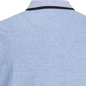 เสื้อโปโลแขนสั้นผู้ชาย สีพื้น ผ้าปิเก้ ทรงปกติ สีฟ้าอ่อน ผ้าฝ้าย สวมใส่สบาย ระบายอากาศได้ดี แบบถัก - Product Image 5
