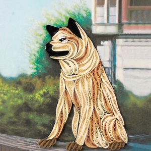 Tarjeta de Quilling con Diseño de Perro, Tarjeta de Felicitación Hecha a Mano con Sobre para Ocasiones Especiales - Product Image 2