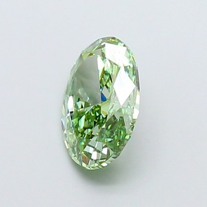 Diamant de laboratoire CVD ovale de 1,72 carat, vert vif fantaisie modifié, clarté VVS2, polissage excellent, pierre précieuse en vrac en stock - Product Image 2