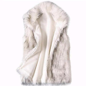 Gilet en fausse fourrure pour femme, luxueux, épais, sans manches, en dentelle, moelleux, chaud, ample, automne-hiver 2024 - Product Image 4