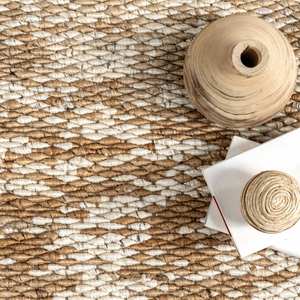 Tapis en jonc de mer 100% tissé à la main avec une texture unique, couleur personnalisée pour les salles à manger et les entrées, ajoute un charme naturel - Product Image 4