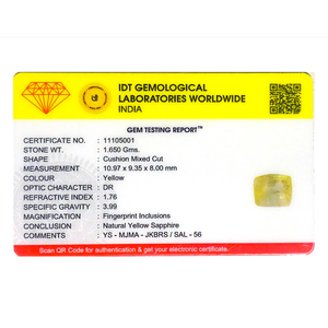 Premium 8.25 Carat Yellow Sapphire Loose Gemstone Oval Cut for Fine Jewelry - Product Image 4
