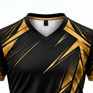 Camiseta Deportiva Personalizada con Transferencia Térmica, 100% Poliéster, Ecológica, Transpirable, de Malla, que Absorbe la Humedad, para Hombre, Negra y Roja, Cuello en V - Product Image 4
