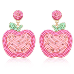 Pendientes de Moda Étnicos Rojos Estilo Helado con Cuentas Bordadas, Bordado de Cuentas Coloridas por MD HANDICRAFTS - Product Image 5