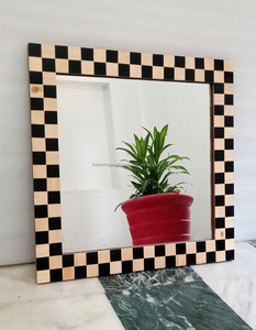 Premium Modern Handmade Custom Chess Design <b>Square</b> <b>Mirror</b> Wall Art for Home & Office Decoration Wedding Occasion - Product Image 6