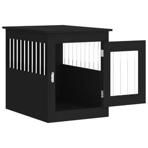 Muebles para Perros de Madera Sintética Negra y Acero, Casas y Muebles Premium para Mascotas - Product Image 6