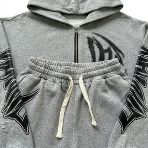 Ensemble de survêtement vintage personnalisé pour hommes en molleton, sweat à capuche et short en coton, streetwear de haute qualité, tenue d'été - Product Image 4