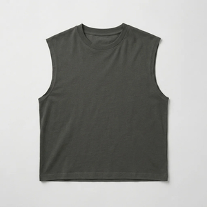 Wholesale Custom Logo Men’s <b>Workout</b> <b>Tank</b> <b>Top</b> Premium Moisture Wicking Athletic Sleeveless Shirt for Gym Fitness and Sports - Product Image 2