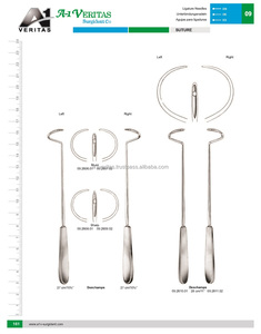 ชุดเครื่องมือผ่าตัดแบบใช้ซ้ำได้ คุณภาพเยี่ยม A-1 VERITAS (ซ้าย-ขวา) Deschamps (ปลายทู่-ปลายแหลม) ขนาด 27 ซม. พร้อมเข็มผูกแบบแมนนวล |   ทางการแพทย์ - Product Image 6