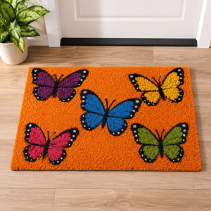 Alfombra de Coco con Estampado Animal, Hecha a Mano, con Base de Goma Antideslizante, para Uso en Interiores y Exteriores, Ideal para Hoteles Modernos, Tamil Nadu - Product Image 2