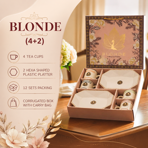 Juego de Tazas de Té de Melamina de Lujo con Diseño Floral, 7 Piezas, con Caja y Bolsa de Transporte, para el Día de la Madre y Año Nuevo - Product Image 4