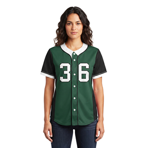 Women's Baseball Jersey Short Sleeve Women's Baseball Jersey Button Up Women's Baseball Jersey OEM Sports - Product Image 1