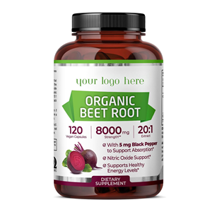 Factory Supply Beetroot Extract Capsules 8000mg Hot Selling OEM Private Label <b>Supplement</b> - Product Image 1