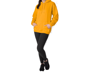 Sudadera Casual con Capucha para Hombre, Color Sólido, Felpa, Invierno, Tejida, 100% Algodón, Anti-Pilling, 300g, Conjunto con Leggings Negros - Product Image 1