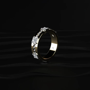 Round Brilliant Labgrown Diamond Eternity <b>Ring</b> with Twisted Rope Design High polish Diamond <b>Ring</b> For Men's From <b>Indian</b> Supplier. - Product Image 1