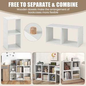 Juego de 2 Organizadores de Almacenamiento en Forma de Cubo, Librerías para Sala de Estar, Dormitorio, Estudio - Product Image 4