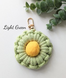 Flower Shape Macrame <b>Keyring</b> Handmade Boho Style Decorative Keychain for School And College Backpack Decoration Charm From India - Product Image 6