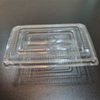 Boîte de conservation des fruits en plastique PET transparent de qualité alimentaire, écologique, jetable, avec logo personnalisé, boîte à gâteaux, vente en gros