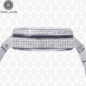 Reloj de Lujo para Hombre Charm_Jewells, Acero Inoxidable, Esfera Analógica de 40 mm, Bisel con Diamantes, Cronógrafo, Movimiento Mecánico, Resistente al Agua 10 Bar - Product Image 3