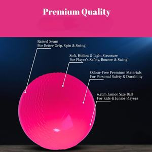 Barato personalizado de alta calidad duradero estándar internacional Cricket goma práctica entrenamiento pelotas de goma natural pelota suave - Product Image 5