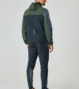 2026 Top Quality Customized Men's Printed Nylon Breathable Windbreaker <b>Suit</b> Wholesale Color Block Short Sets Full Zip Streetwear - Product Image 3