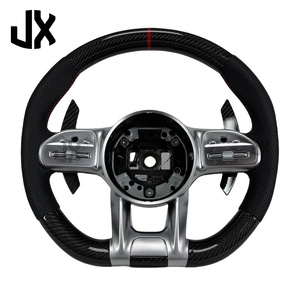 พวงมาลัยคาร์บอนไฟเบอร์หนัง PU ออกแบบได้ตามต้องการสำหรับ <span class=keywords><strong>Mercedes</strong></span> <span class=keywords><strong>Benz</strong></span> W204 W205 W166 W212 <span class=keywords><strong>W220</strong></span> W221 W222 C117 C43 C63 <span class=keywords><strong>AMG</strong></span> GLC - Product Image 2