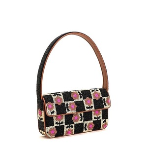 Bolso de mano elegante con cuentas bordadas, diseño floral, de lujo, hecho a mano, con cuentas bordadas, para la noche - Product Image 2