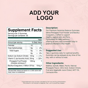 Prix d'usine Gummies pour l'équilibre féminin, étiquette privée, logo personnalisé, fabricant de compléments alimentaires - Product Image 3