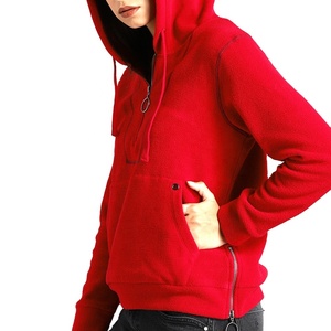 Sudadera con capucha de lana Polar con patrón sólido informal personalizado para mujer Temporada de invierno con capucha para mujer - Product Image 4