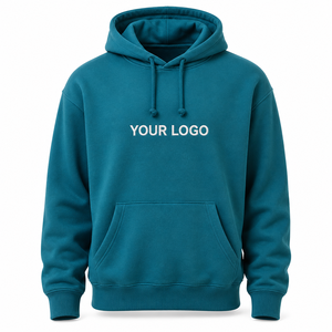 <b>Men's</b> <b>white</b> hooded <b>sweatshirt</b> Regular fit cotton French terry Front logo print hoodie Casual autumn wear for <b>men</b> - Product Image 3
