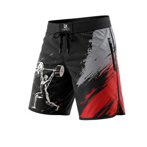 Custom Men's Weightlifting Board Shorts Quick Dry <b>Surf</b> Shorts Gym Fitness Beach Swim Trunks Sublimation Printed OEM ODM Design - Product Image 1
