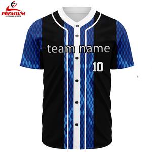 Maillot de baseball personnalisé de qualité supérieure, sublimation, tissu léger et doux, coupe confortable, respirant - Product Image 3
