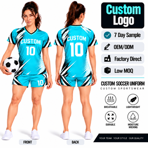 Top Quality Soccer Team Club Training Uniform Quick Dry Football <b>Kits</b> Breathable Soccer Jerseys Sets Football Uniforms - Product Image 2