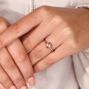 Anillo solitario redondo rosa con corte de rosa, diamante cultivado en laboratorio de 1.00 quilates, anillo de compromiso, anillo de boda, joyería, anillo de 14k, vermeil eternidad - Product Image 4