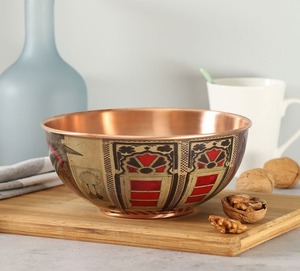 Biryani Handi, olla Handi de cobre puro con revestimiento de estaño, utensilio de cocina con tapa de vidrio. - Product Image 3