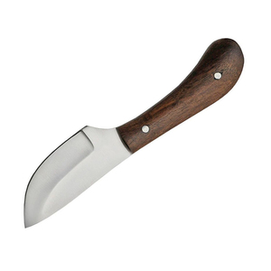 Couteau à dépecer à pointe tombante en acier inoxydable avec manche en bois, best-seller, couteau à dépecer à lame droite avec étui en cuir - Product Image 4