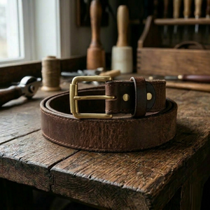 Cinturón de Cuero Personalizado de Nuevo Diseño para Hombre, Acabado Suave y Lujoso, Brillante y Duradero - Product Image 3
