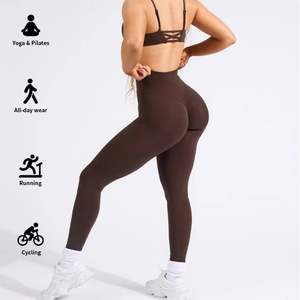 Leggings Deportivos de Bambú para Mujer, Ropa de Yoga Orgánica, Fabricante, Precio al por Mayor, Personalizados, Cintura Alta, Transpirables - Product Image 5