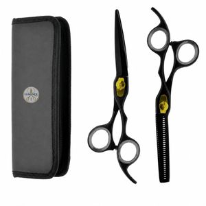 Ensemble de ciseaux de coiffure professionnels, ciseaux de coupe de cheveux de 6 pouces et ciseaux à effiler avec étui, parfait pour les hommes, les femmes et les enfants - Product Image 2