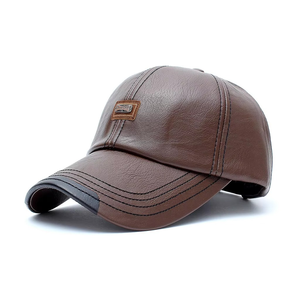 Casquettes de baseball X1691 en PU avec patchs en cuir PU pour la fabrication de casquettes en cuir - Product Image 6