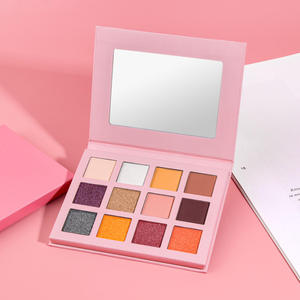12 Colors Pink Eyeshadow Palette Matte Shimmer Waterproof Pigmented Eye Shadow <b>With</b> <b>Mirror</b> Daily <b>Makeup</b> Cosmetic - Product Image 2