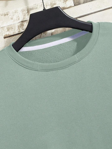 2026 Men's Plus Size 100% Cotton <b>Fleece</b> Oversized Sweatshirts with Anti-Shrink Feature for <b>Running</b> Oversized Sweatshirt - Product Image 6