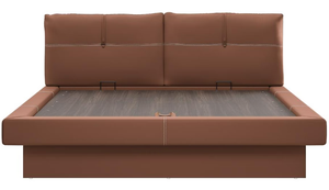 Modern Upholstered Solid Teak Wood <b>Bed</b> Frame <b>Queen</b> Size Faux Leather Soft <b>Bed</b> <b>with</b> Quilted Headboard and Footboard - Product Image 3