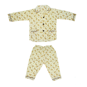 Pyjama pour tout-petits à manches longues de couleur unie, ensemble de pyjama pour bébés garçons et filles, vente en gros de pyjamas pour enfants, pyjama en coton pour enfants - Product Image 1