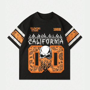 T-shirt Homme Personnalisé Imprimé DTF Haute Qualité Col Écologique 220g Épaules Tombantes Coupe Droite Lavage à Sec Ultra Doux Vente en Gros - Product Image 2