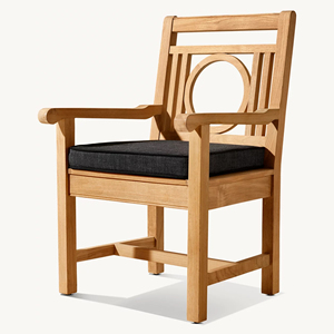 Villa Wooden Furniture Garden Furniture <b>Dining</b> Set Solid Wood Teak Courtyard <b>Dining</b> Armchair Wood Side <b>Chair</b> - Leagrave - Product Image 2