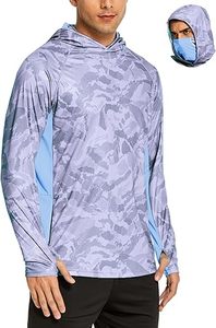 Camisa de Pesca de Manga Larga para Hombre, Camuflaje, UPF 50, Secado Rápido, con Capucha, para Actividades al Aire Libre, Impresión por Sublimación, Poliéster - Product Image 1