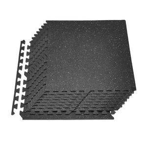 Set di 12 Tappetini Puzzle in Schiuma EVA ad Alta Densità 24 X 24 X 0,4 cm, Pavimentazione Protettiva Interconnessa in Gomma Morbida per Fitness - Product Image 1