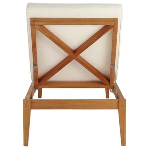 Chaise longue Miro en teck massif WoodgrandLiving, moderne, pour l'extérieur, avec dossier inclinable manuel et coussin en éponge, pour la plage, le jardin, la terrasse - Product Image 5